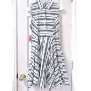 NWT Forever 21 Blue Stripped Cotton Dress
